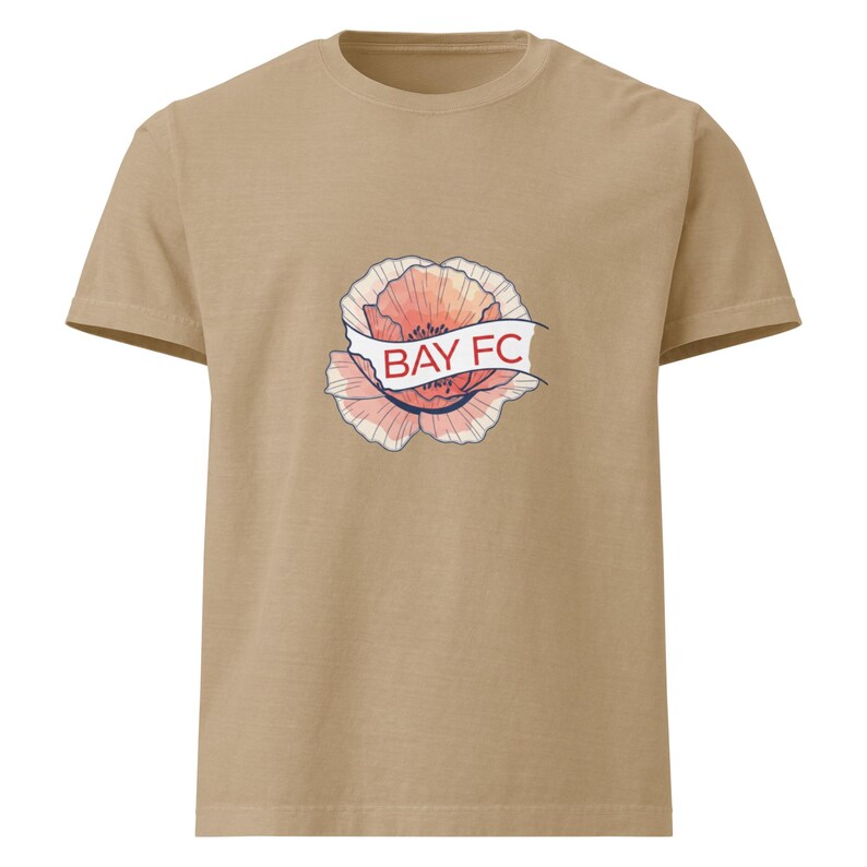 Bay FC NWSL poppy flower oversized t-shirt