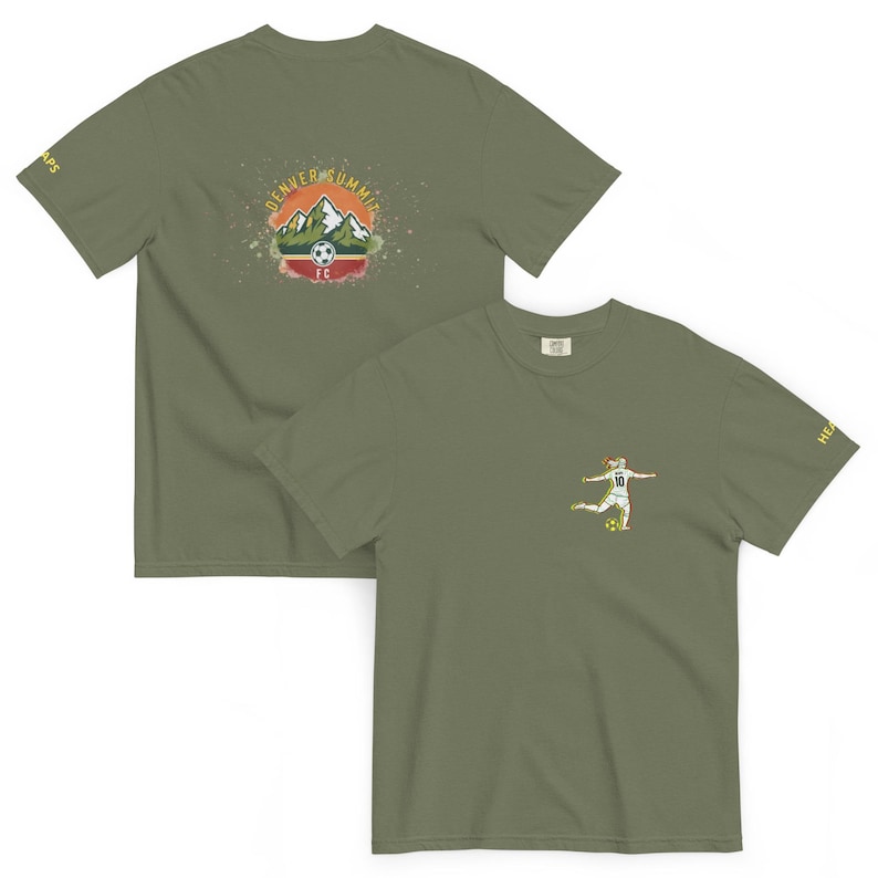 Lindsey Heaps Denver Summit NWSL Unisex garment-dyed heavyweight t-shirt