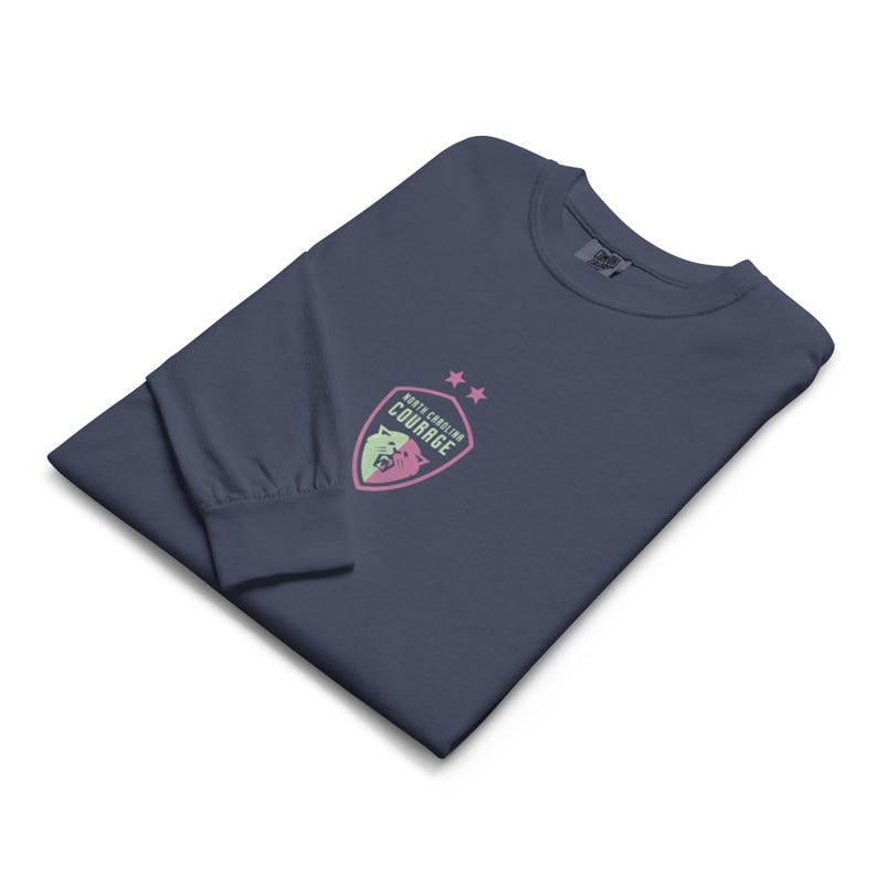 NC Courage NWSL heavyweight long-sleeve shirt