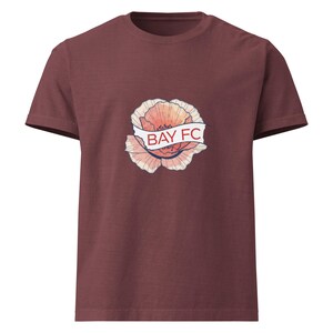 Bay FC NWSL poppy flower oversized t-shirt