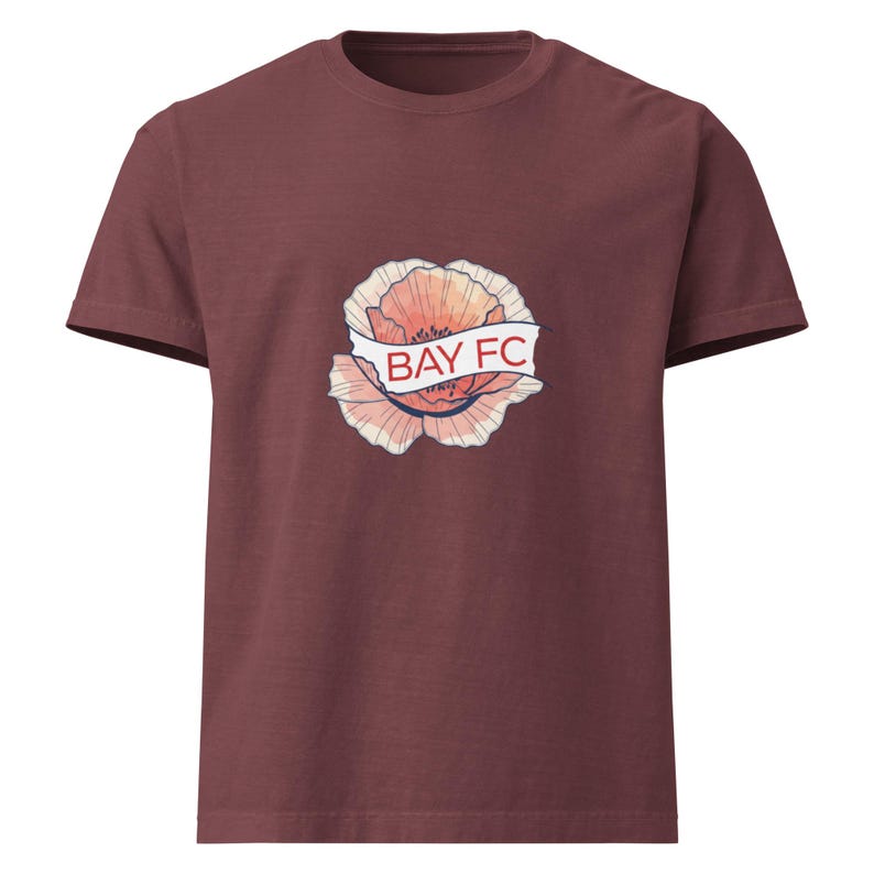 Bay FC NWSL poppy flower oversized t-shirt