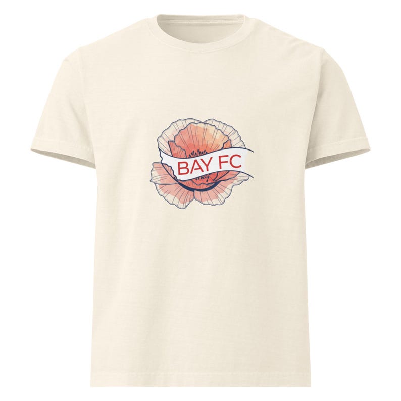 Bay FC NWSL poppy flower oversized t-shirt