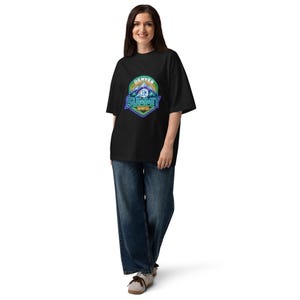 Denver Summit NWSL neon organic oversized high neck t-shirt