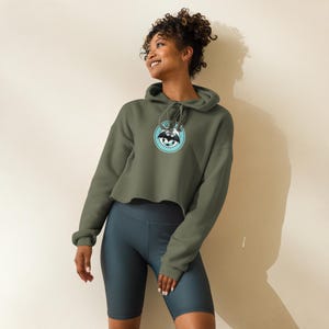 Gotham FC Bat Logo NWSL Women's Soccer Crop Hoodie