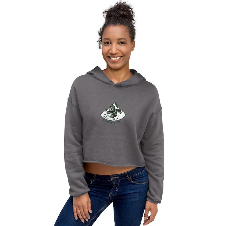 Denver Summit FC NWSL Women's Soccer Paint Crop Hoodie