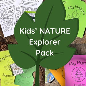 Kit Explorador da Natureza para Crianças | Diário, Sugestões para Desenho, Passaporte do Parque, Bingo (Download Digital)
