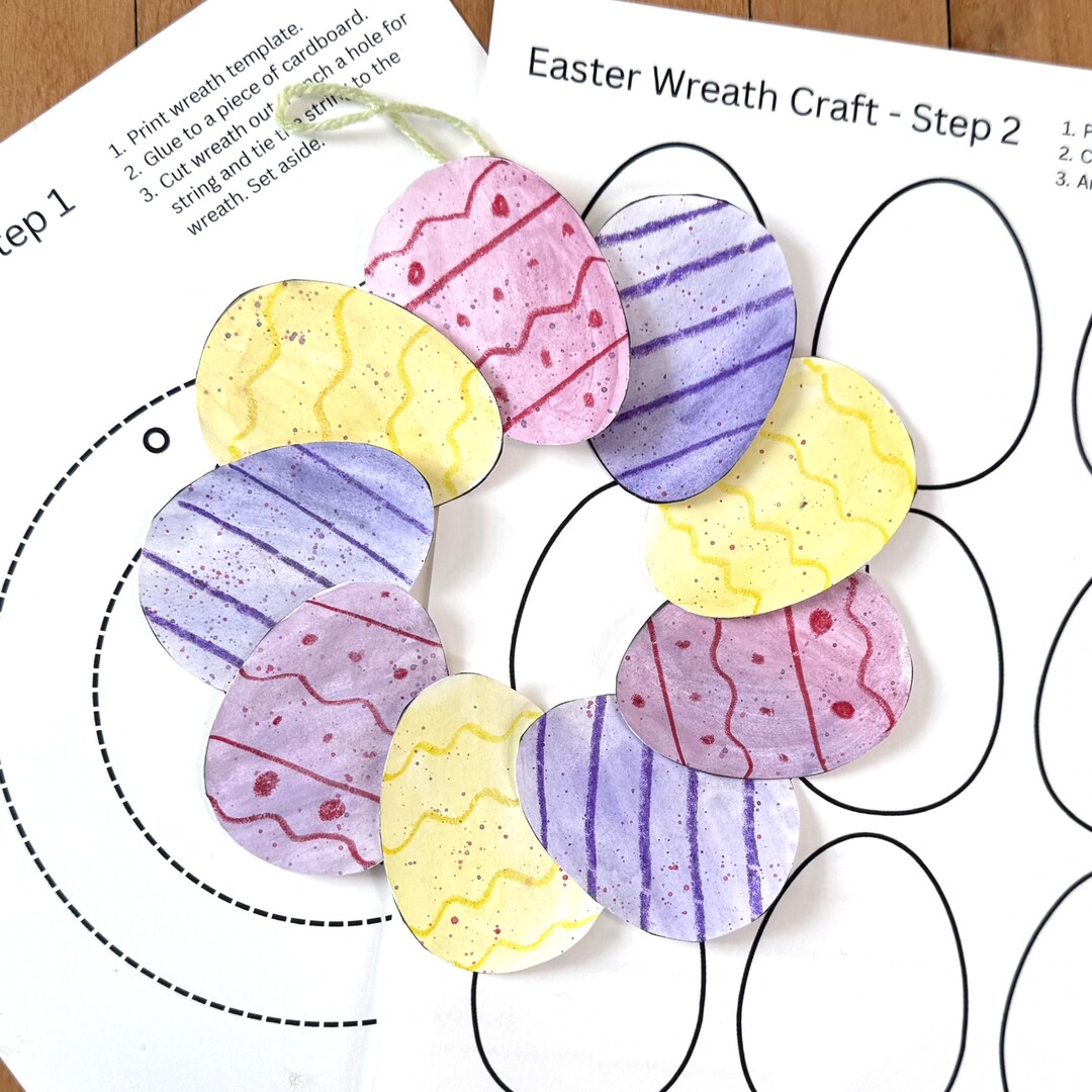 EASTER Wreath Printable Craft | Easter Craft | Homeschool Printable ...
