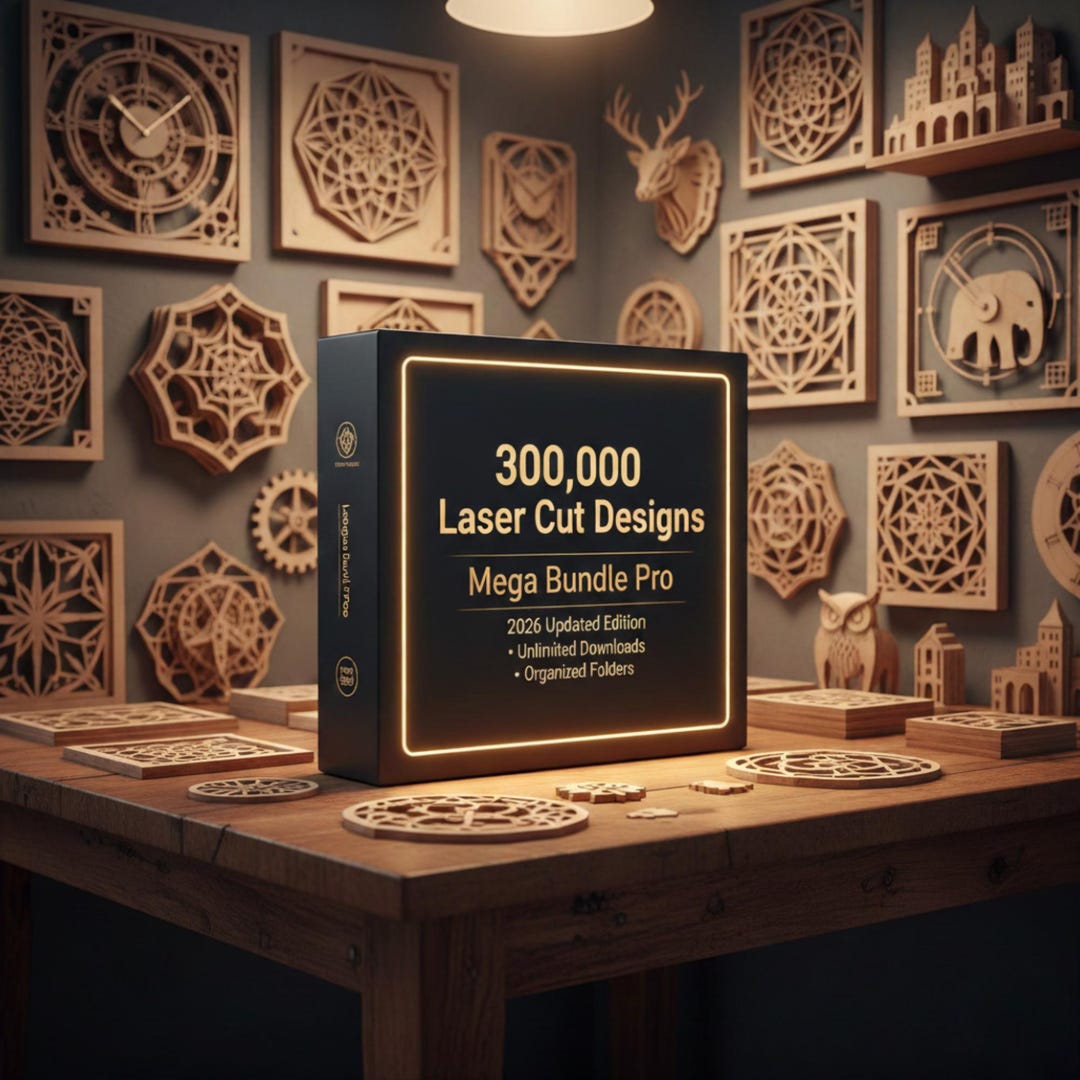 300k Laser Cut Files, 400+ Wall Art Pictures Mega Bundle DXF SVG 2D Cut ...