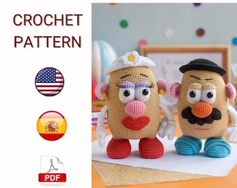 Crochet Mr. and Mrs. Potato Amigurumi Pattern (PDF)