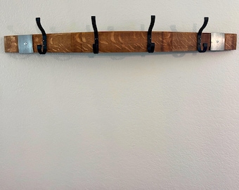Wine Barrel Stave Coat Rack
