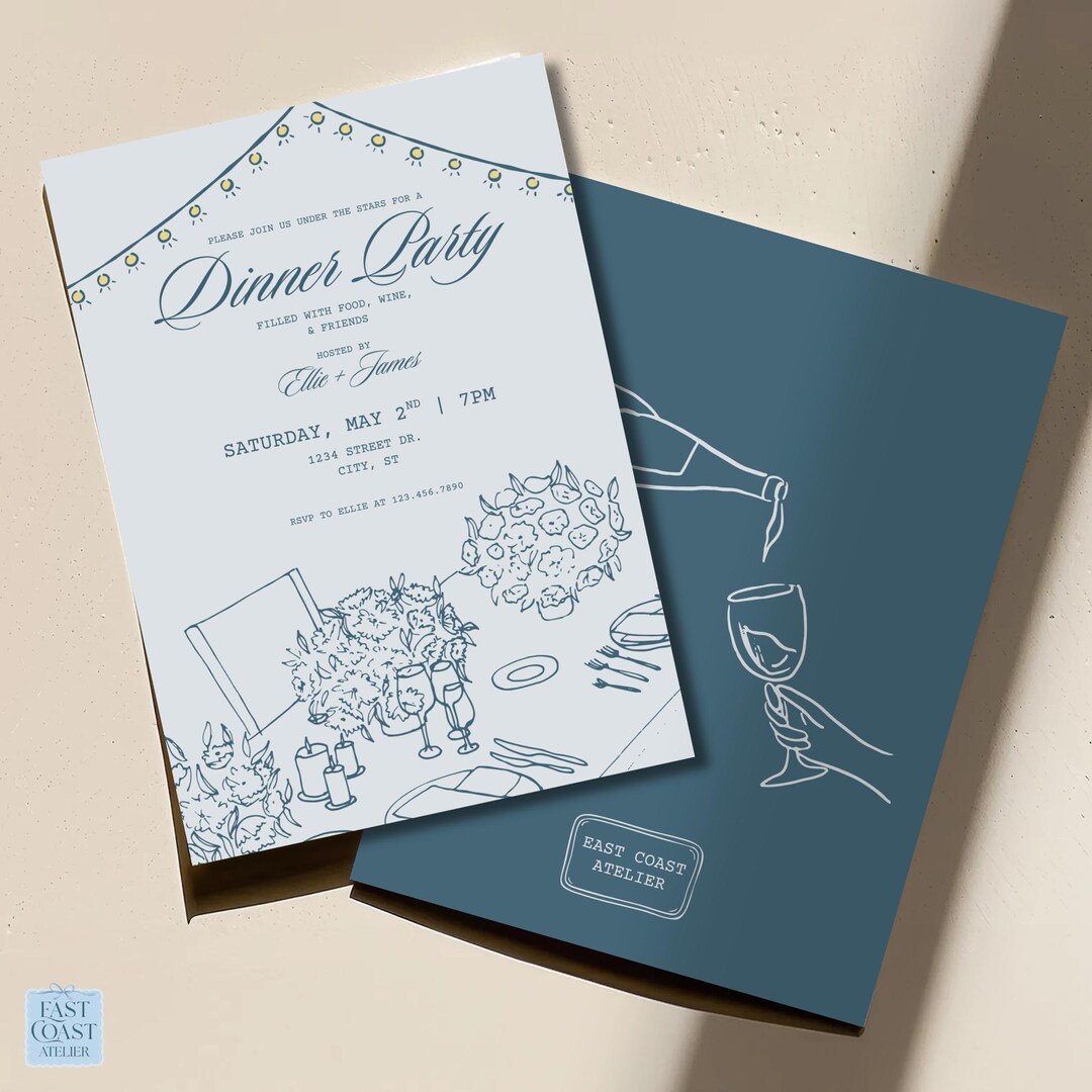 Vad Invitation Dinner Party Invitation | Summer Celebration | Garden Party Invite ...