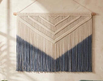 Large Macrame Wall Hanging, Boho Wall Decor, Woven Wall Hanging, Macrame Tapestry, Modern Living Room Decor, Neutral Wall Art, Gifts for Her