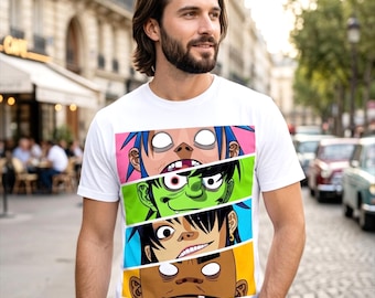 Gorillaz Band SVG PNG | Alternative Rock Illustration | Graphic T-Shirt Design (Digital Download)