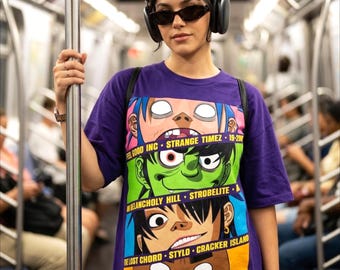 Gorillaz Band SVG PNG | Alternative Rock Illustration | Graphic T-Shirt Design (Digital Download)