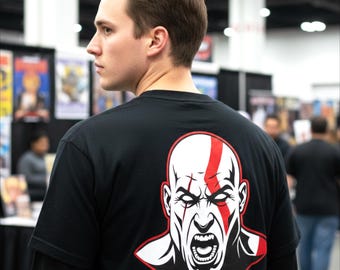 Kratos God of War SVG PNG | Video Game Illustration | Graphic T-Shirt Design (Digital Download)