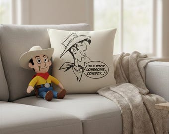 Lucky Luke Cowboy SVG PNG | Retro Comic Artwork | Printable T-Shirt Design (Digital Download)