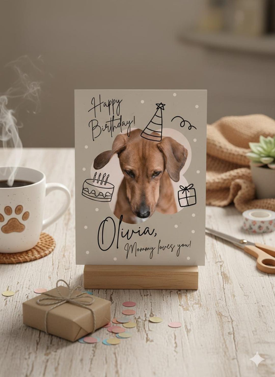 Personalized Dog Birthday Card Editable and Printable | Custom Pet ...