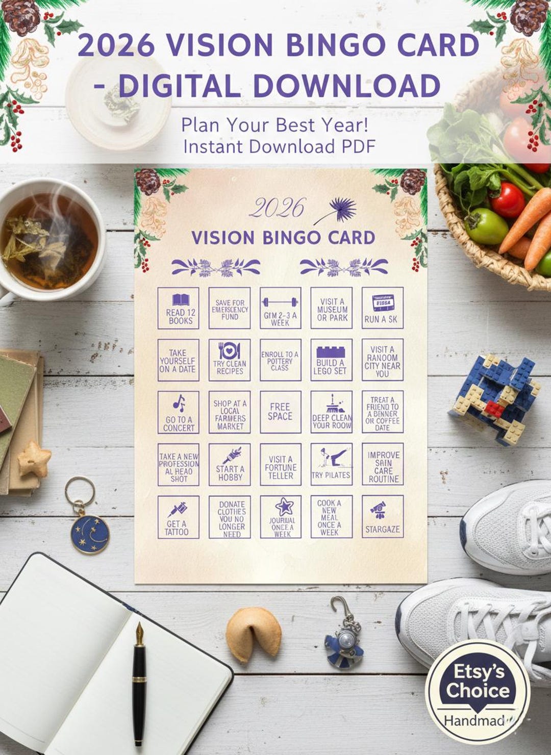 Computer Vision Card Game 2026 Vision Bingo Card Printable | Digital Goal Setting Bingo ...