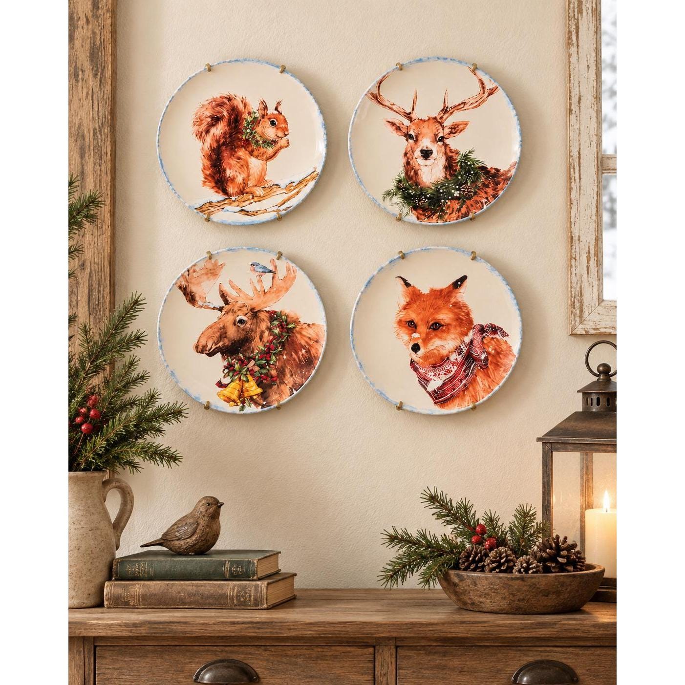 Vintage Animal Plate Set - Etsy