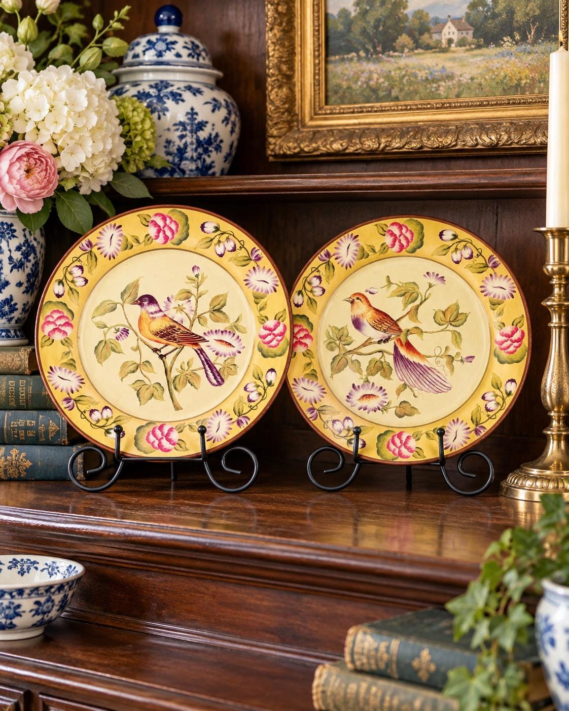 Chinoiserie Bird Plates - Etsy
