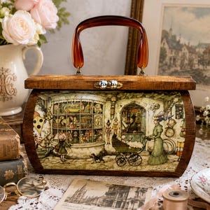 Vintage 70's Wooden Box Purses - Etsy