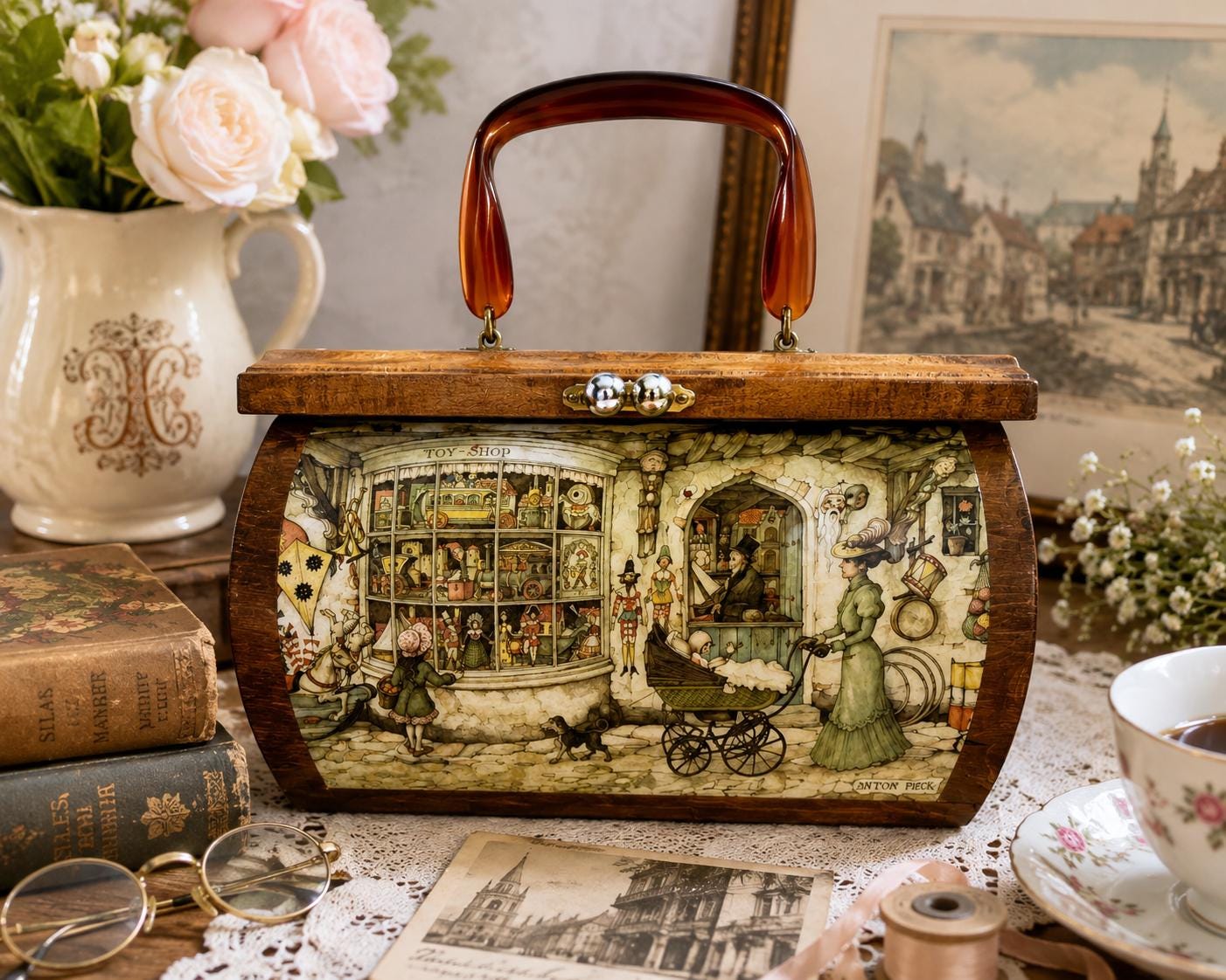 Vintage 70's Wooden Box Purses - Etsy