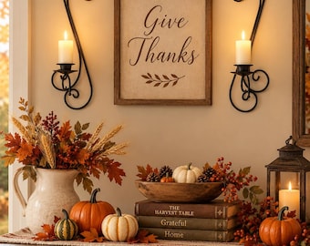Vintage Black Metal Scroll Wall Candle Sconces Pair Thanksgiving Farmhouse Decor