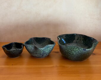Tamegroute Green Bowls – Set of 3