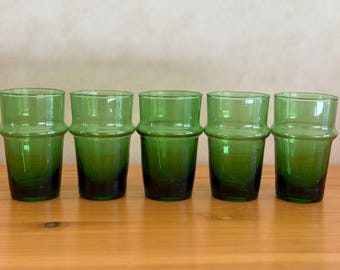 Beldi Green Glasses - Set of 5