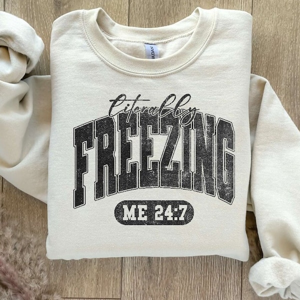 Literally Freezing Distressed Ready to Press DTF Transfer DTF Print Direct To Film Transfer