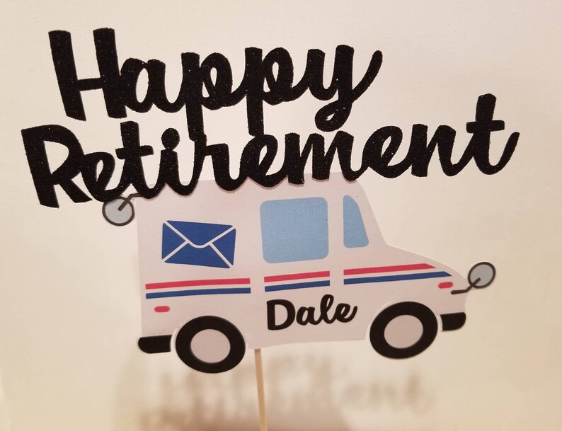 You Choose Color Happy Retirement Mail Carrier Mail Truck Etsy