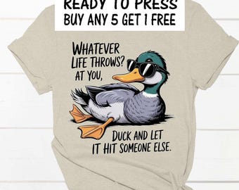 Mallard Duck Ready to Press DTF Transfer DTF Print Direct To Film Transfer Buy 5 get 1 Free!