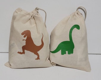 12 Dinosaur Birthday Party or Baby Shower Goody Favor bags Lots of Color choices