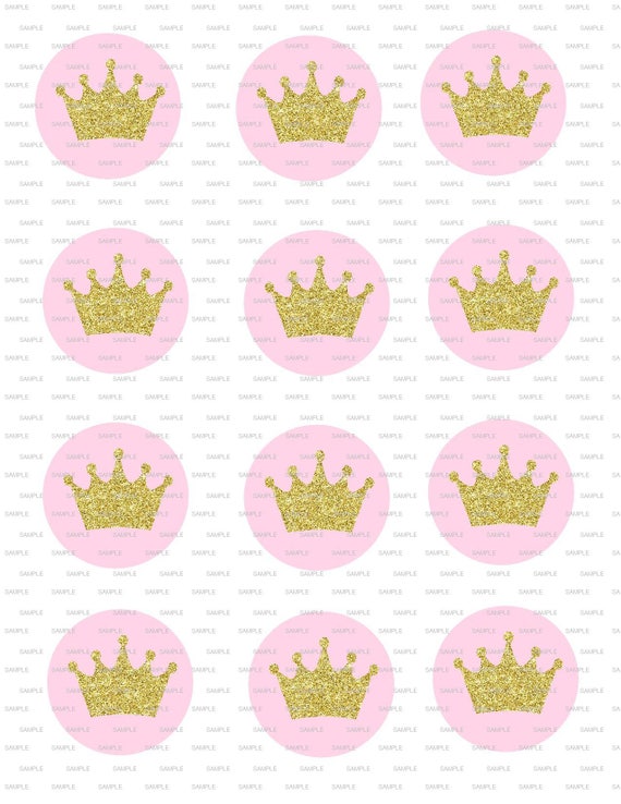 Printable Instant Download Pink Gold DIY Cupcake Toppers | Etsy
