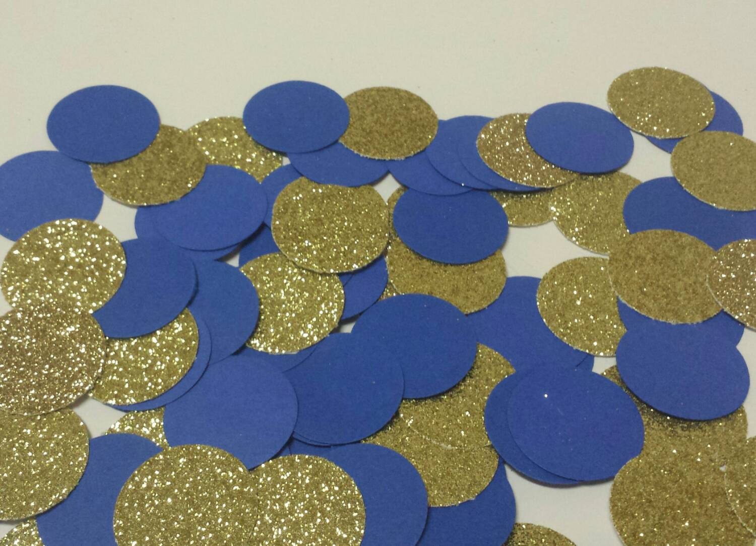 100 Royal Blue Gold Glitter Confetti Royal Little Prince 1st Etsy