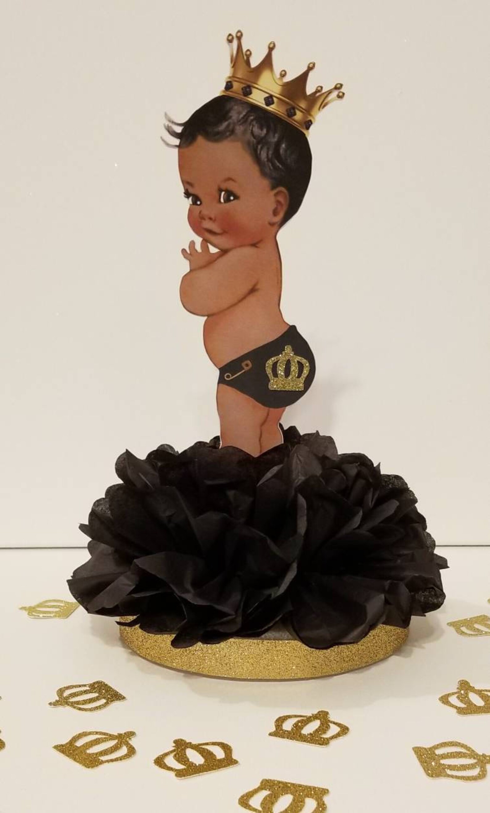 Royal Little Prince Black and Gold Baby shower or 1st birthday Etsy