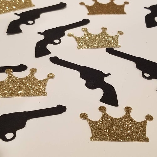 GUNS OR GLITTER Gender Reveal Baby Shower Confetti Etsy