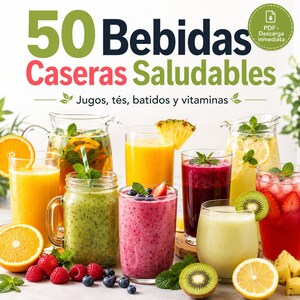 50 Rezepte für selbstgemachte Getränke – Natürliche Säfte, Tees, Smoothies und gesunde Vitamine | PDF-E-Book zum Herunterladen