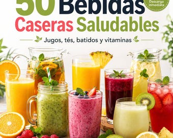 50 Homemade Drink Recipes – Natural Juices, Teas, Smoothies and Healthy Vitamins | Downloadable PDF Ebook
