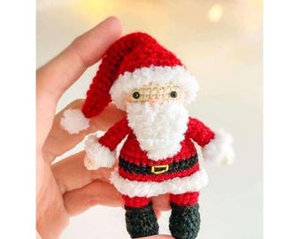 Mini Santa Claus Amigurumi Crochet Pattern PDF Spanish Christmas Digital Download