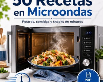 50 Microwave Recipes – Quick and Easy Cooking Ebook | Desserts, Meals and Snacks in Minutes (PDF) INSTANT DOWNLOAD