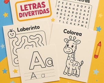 Fun Letters 70 Pages | Printable Activities for Kids PDF Spanish