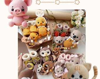 Mini Amigurumi and Keychains: 101 Patterns + 2 Bonus PDFs (Crochet in Spanish)