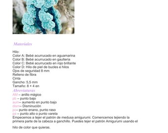 Octopus Jellyfish Amigurumi Pattern Christmas Ornament Crochet PDF Spanish Digital Download Gift