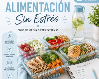 Stress-Free Eating Plan | Healthy Ebook | Guide to Eating Better, Organizing Meals and Habits Without Extreme Diets (PDF)