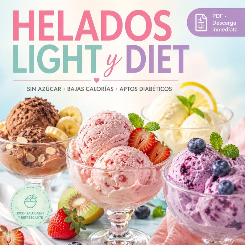 Light en dieetijs | E-book met gezonde recepten | Caloriearme, suikervrije en diabetesvriendelijke desserts (PDF) afbeelding 1