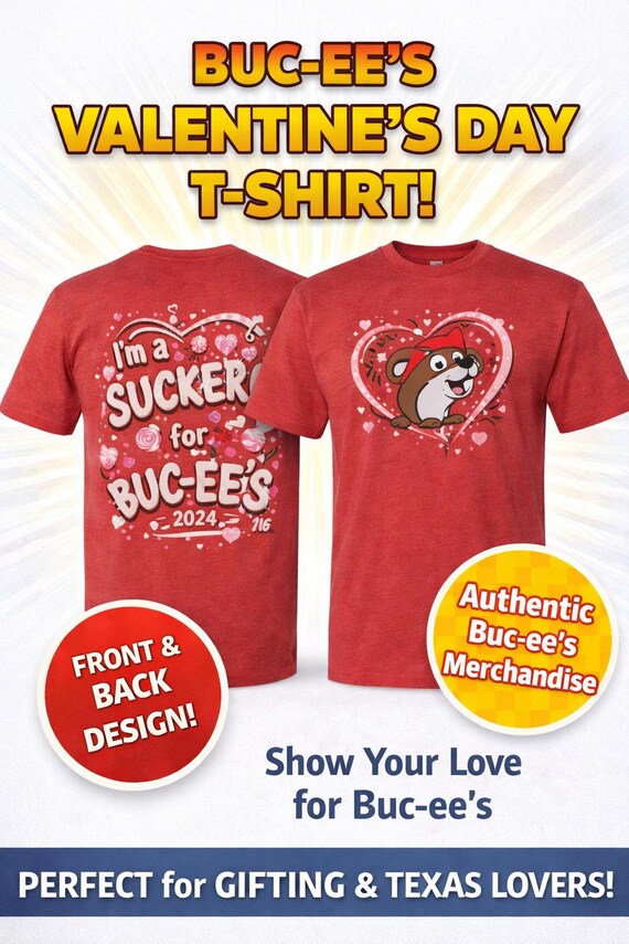 Buc-ee’s Valentine’s T-Shirt | Buc-ee’s Red Valentine Shirt