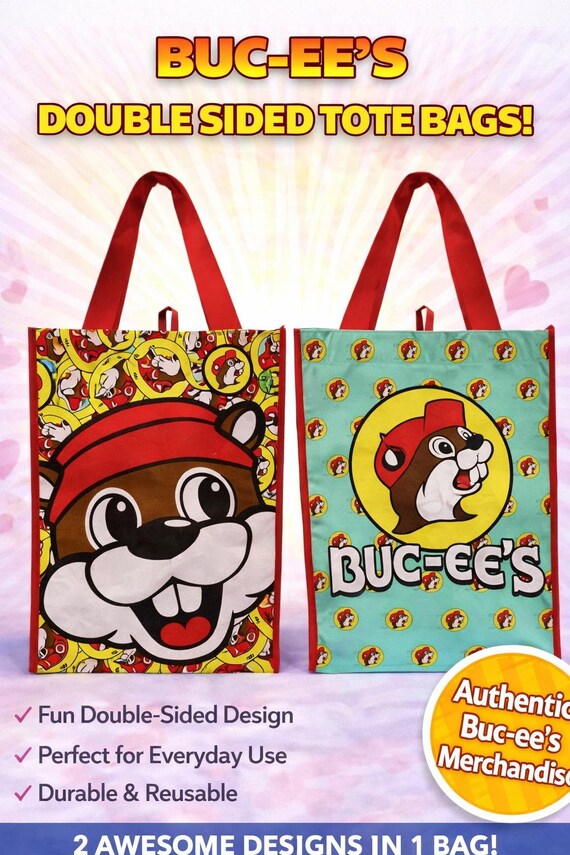 Buc-ee’s Turquoise Reusable Tote Bag | Buc-ee’s Shopping Bag | Texas Buc-ee’s Merchandise | Large Grocery Tote | Buc-ee’s Gift