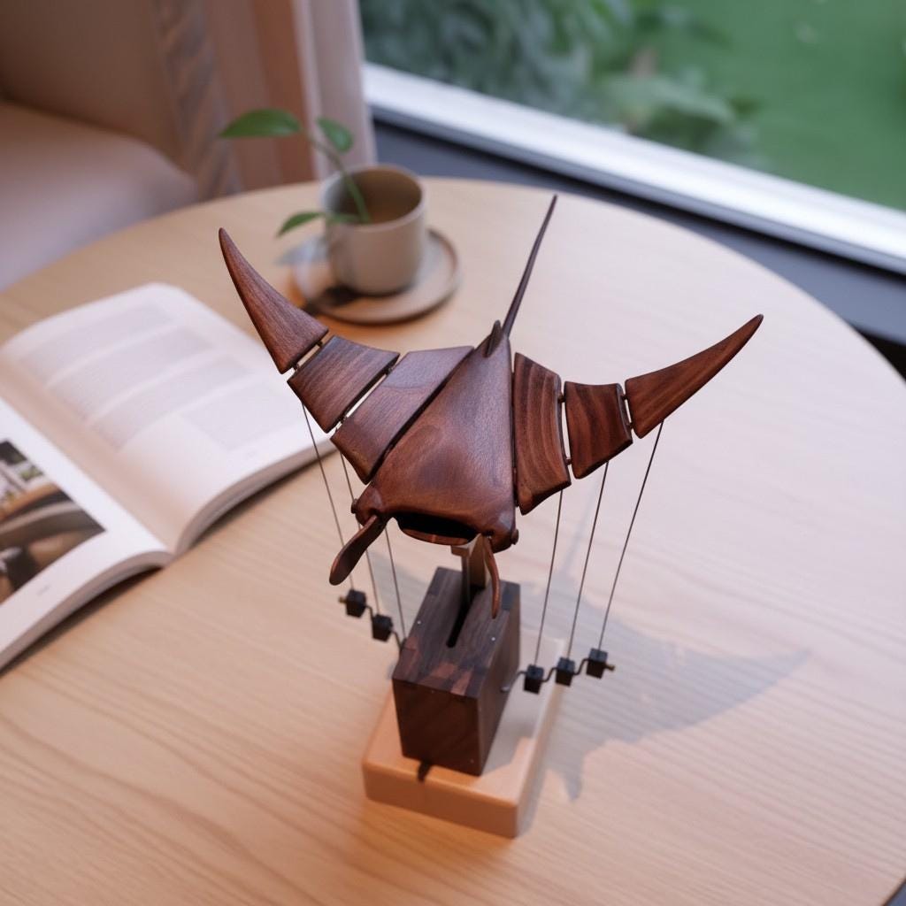Wood manta ray sculpture - Etsy 日本