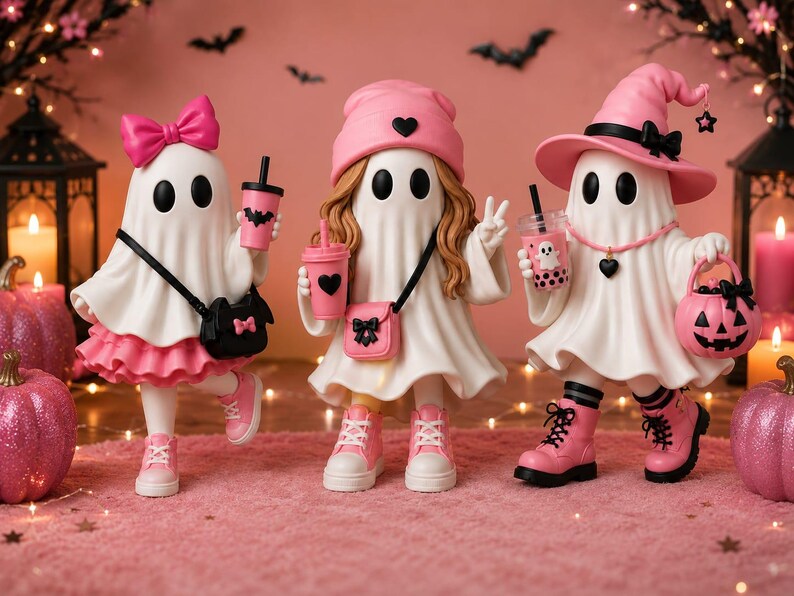 Halloween Ghost Girls 3D Model